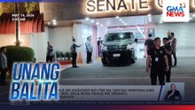 Police mobile na kasunod ng itim na van na hinihinalang sinakyan ni Sen. Dela Rosa paalis ng Senado, pinaiimbestigahan | Unang Balita