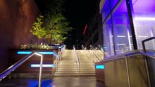 Rainy Night Walk in Toronto Canada, POV Downtown Street Stroll