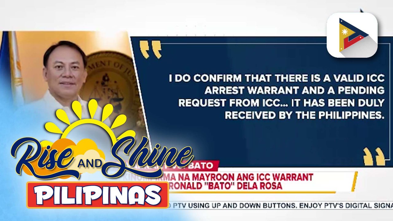 DOJ, kinumpirma na mayroon ang ICC warrant vs. Sen. Ronald ''Bato'' Dela Rosa | ulat ni Sheila Natividad