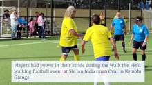 Hundreds attend the Walk the Field walking football tournament.
