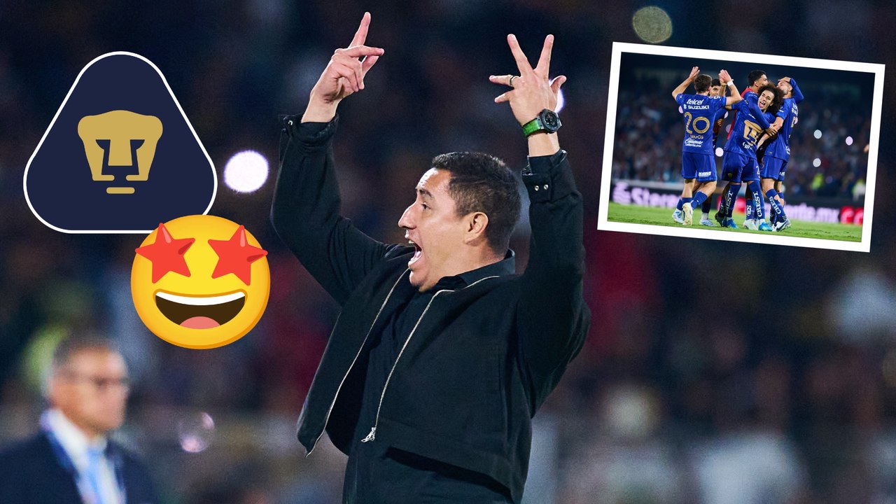 Efraín Juárez celebra el pase de Pumas a la final y este es su eufórico festejo