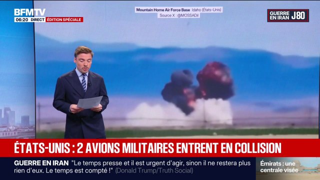 Aux États-Unis, deux avions militaires entrent en collision lors d'un salon aérien, aucune personne n'a été blessée