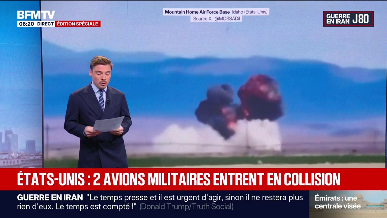 Aux États-Unis, deux avions militaires entrent en collision lors d'un salon aérien, aucune personne n'a été blessée