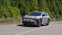 2026 Toyota bZ4X Touring in Ice silver metallic Driving Video