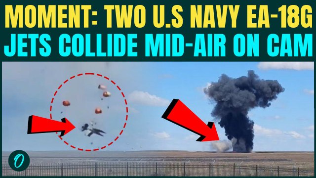 RAW FOOTAGE: Two U.S Navy EA-18G Jets Collide Mid Air During Idaho Air Show; CHILLING Crash On Cam
