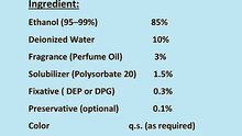 Room Freshener Formulation