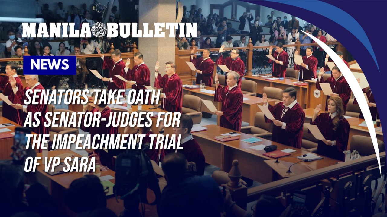 Senators take oath as Senator-judges for the impeachment trial of VP Sara