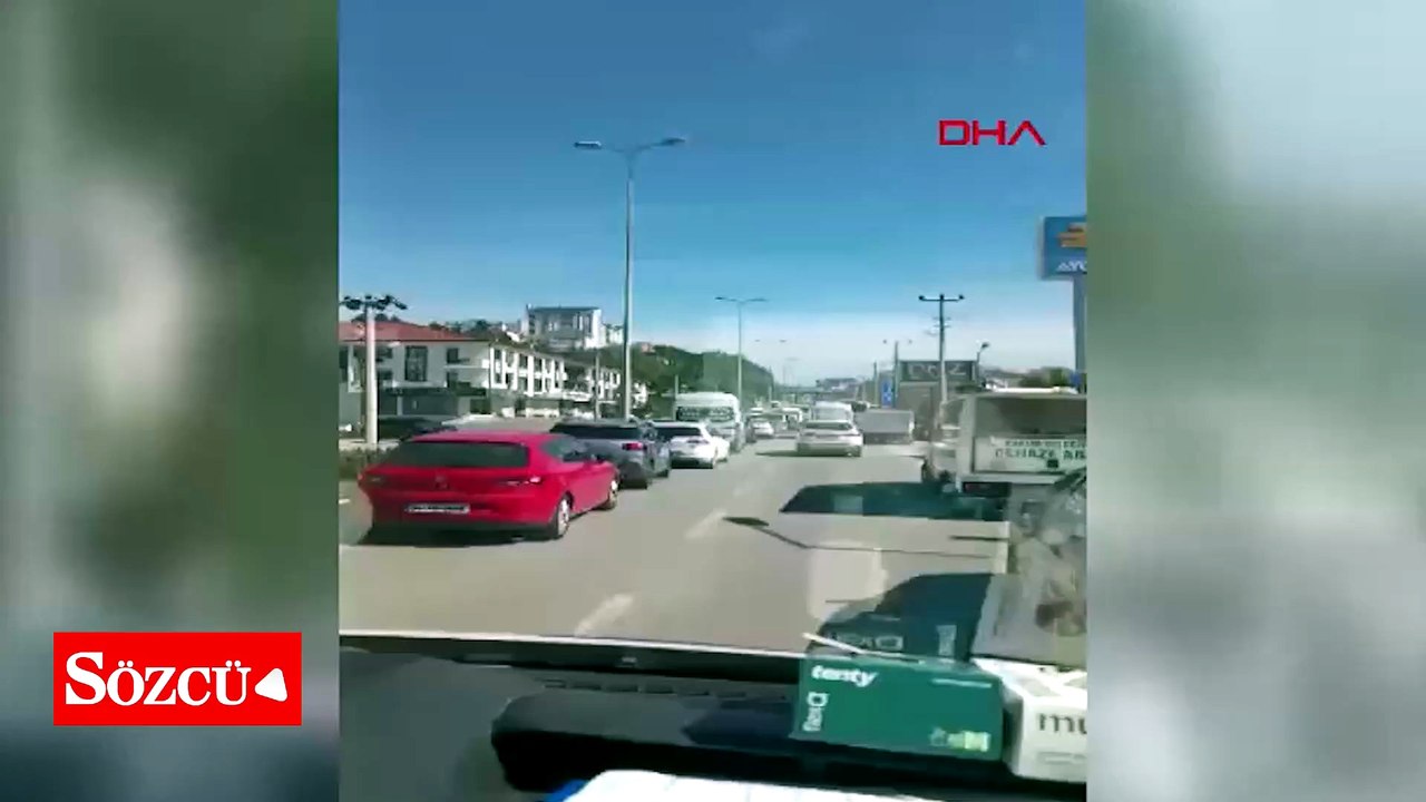 Ambulansa fermuar sistemiyle yol verdiler