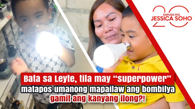 Bata, tila may “superpower” matapos mapailaw ang bombilya gamit ang ilong?! | Kapuso Mo, Jessica Soho