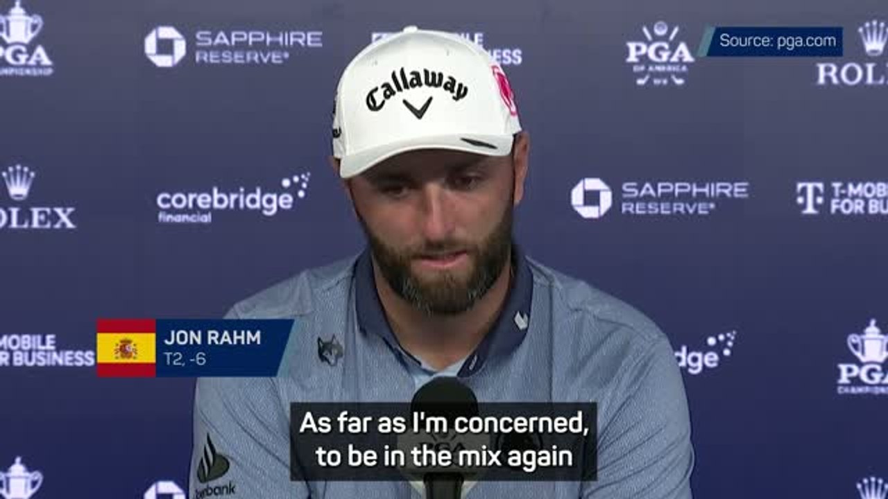 Rahm happy to be back in the mix at PGA Championship
