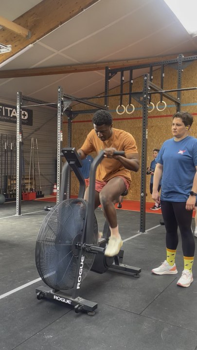 Echo Bike + Double KB Push Press