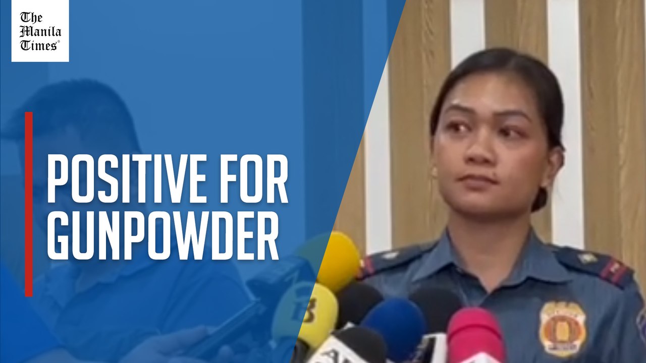 Suspect tests positive for gunpowder
