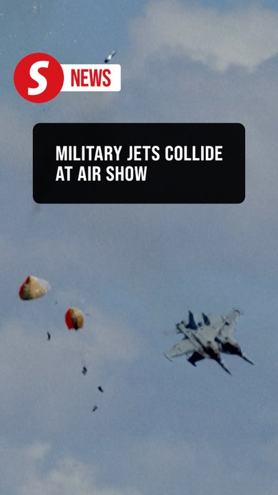 Military jets' crew members safely ejected afte...