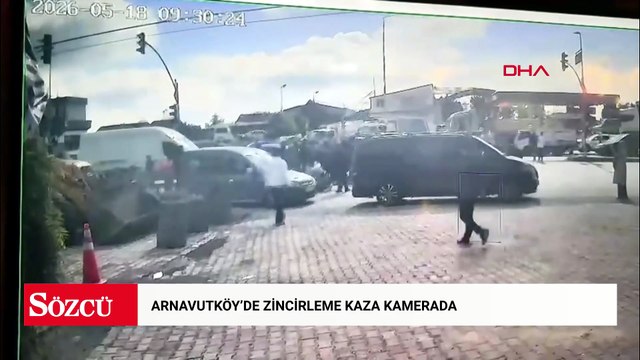 Arnavutköy’de zincirleme kaza kamerada: 1’i ağır 5 yaralı