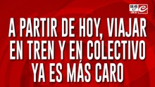 Nuevo golpe al bolsillo: a partir de hoy viajar en tren y colectivo es más caro