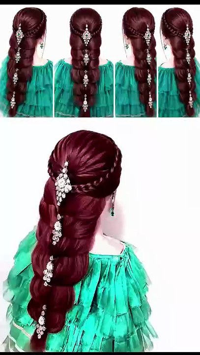 Easy ponytail braid hairstyle for girls