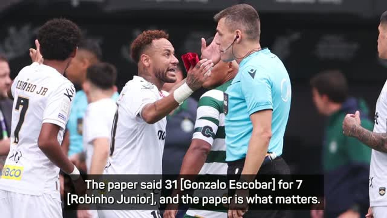 Santos coach explains Neymar's fury over accidental sub