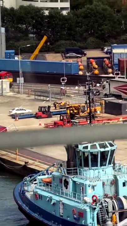 My first South Hampton p&o cruise ship terminal filmed Db Class 66 diesel locomotive and car carrier wagons May1st26uk