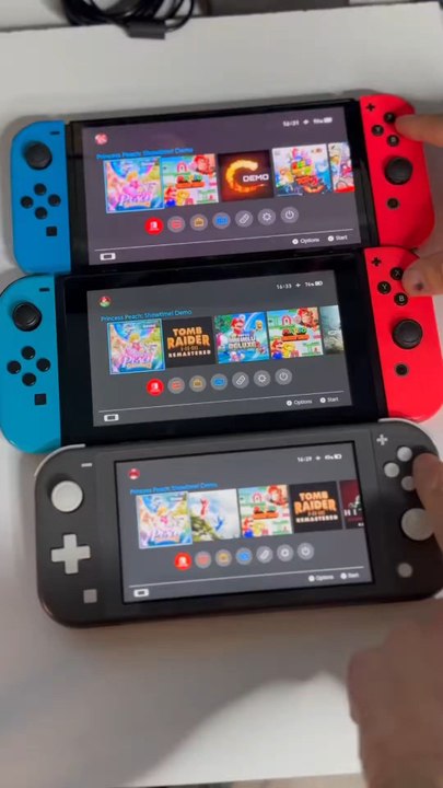 Princess Peach: Showtime! - Switch Lite vs Standard vs Oled Side by Side #ninte #shorts