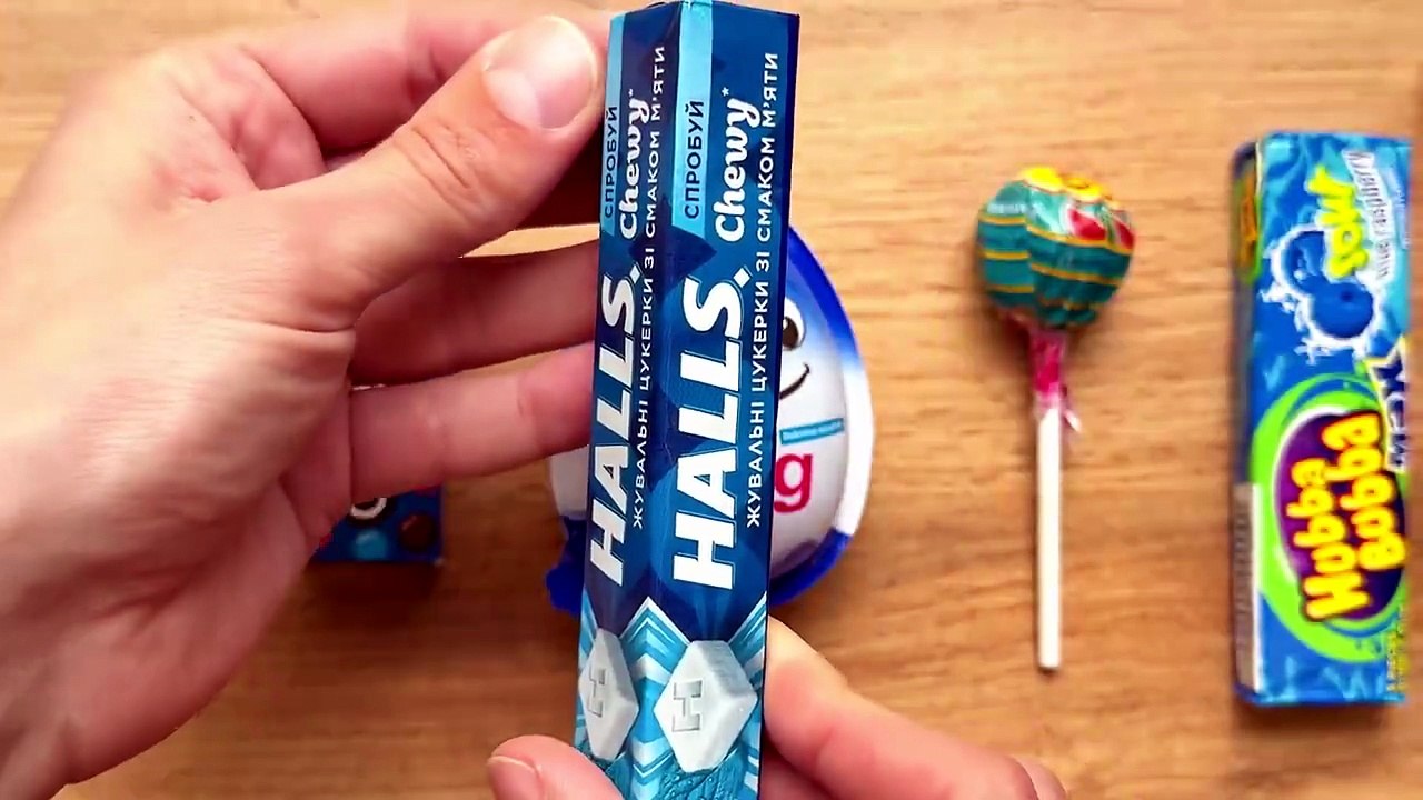 ASMR Hubba Bubba Unwrapping Surprise Egg & Halls & Lollipop Opening #candyopening #satisfying