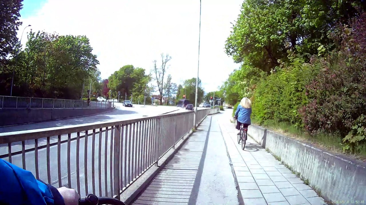 Cyklar från centrum till Trumpetaregatan i Örebro 18 Maj 2026