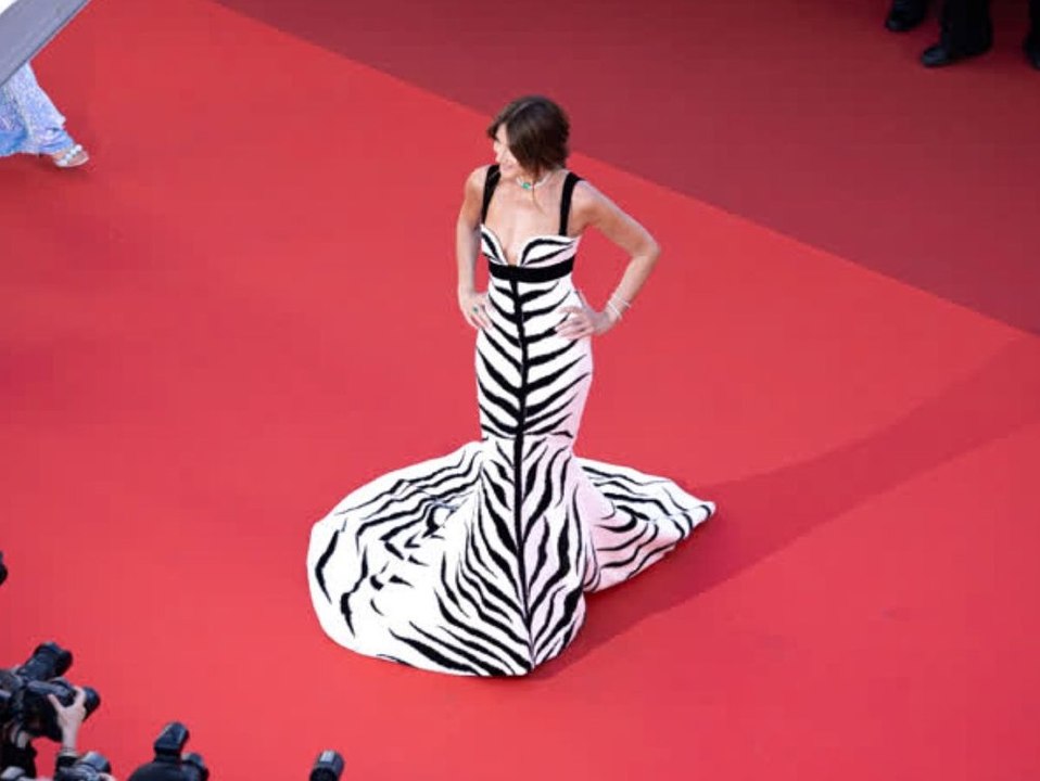 Carla Bruni verzaubert Cannes im Zebra-Look