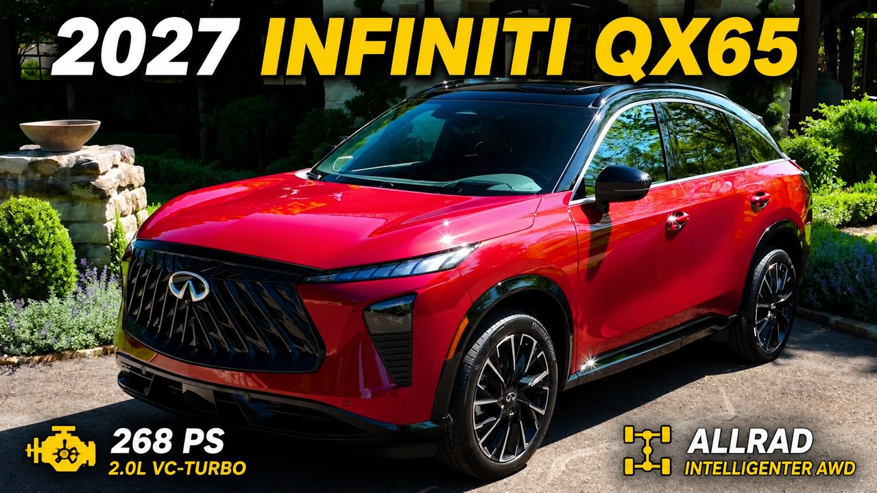2027 INFINITI QX65 bringt Fastback-Design und Hightech