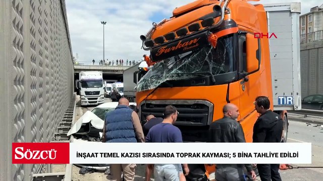 Kazada TIR ile duvar arasına sıkışan otomobilin sürücüsü hafif yaralandı