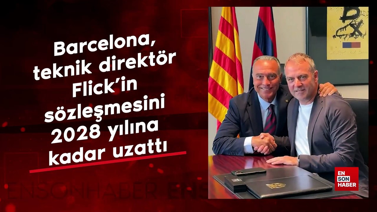 Barcelona, teknik direktör Flick'in sözleşmesini 2028 yılına kadar uzattı