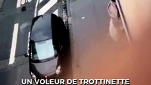 Un voleur de trottinette pris en flag sur un balcon