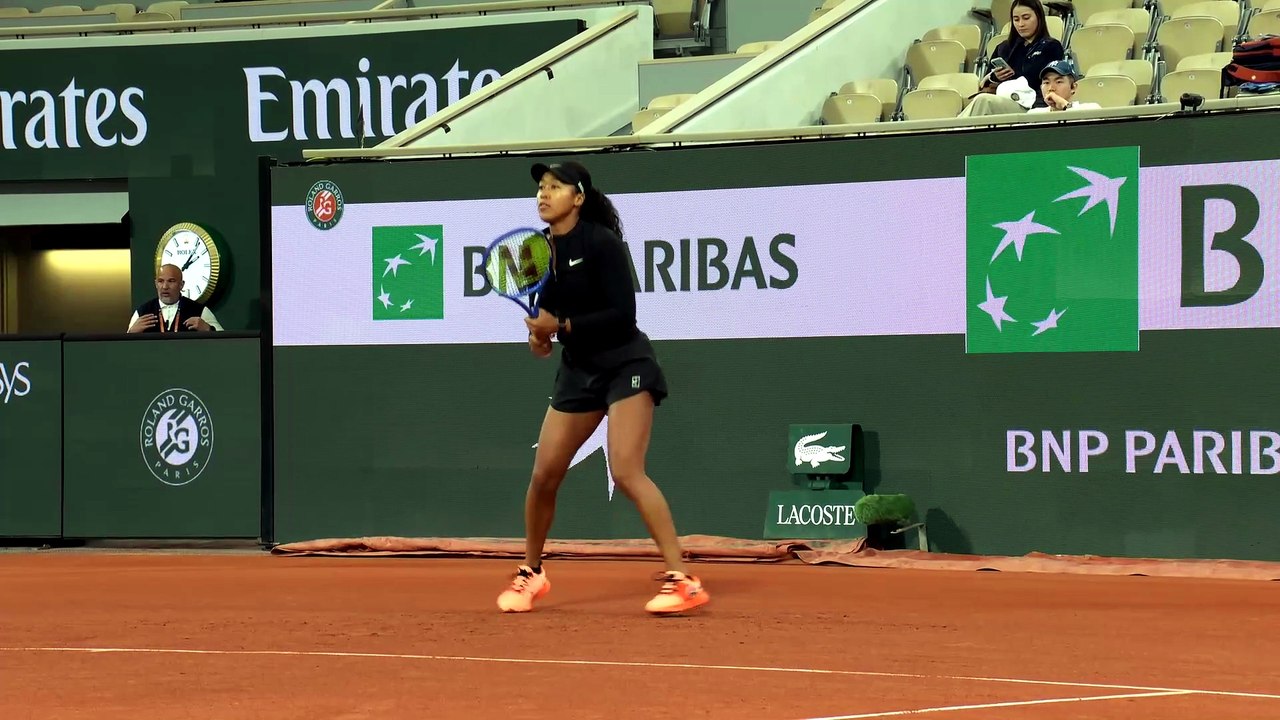 Roland-Garros 2026 - Naomi Osaka à l'entrainement à Roland-Garros lundi 18 mai