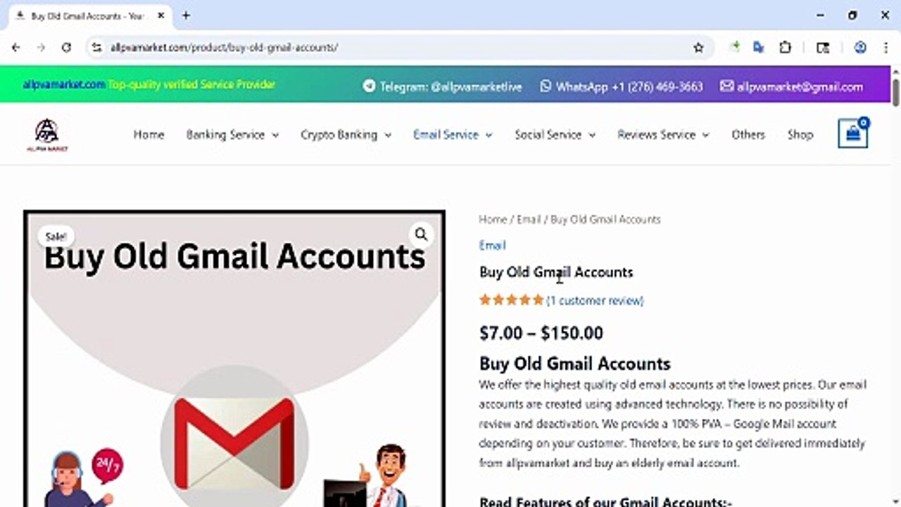 17 Best Place To Buy, Old Gmail Account (PVA & Aged)