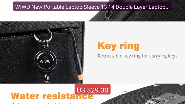 WIWU New Portable Laptop Sleeve 13 14 Double Layer Laptop B... Top Pick 2026 | Unbeatable Price!