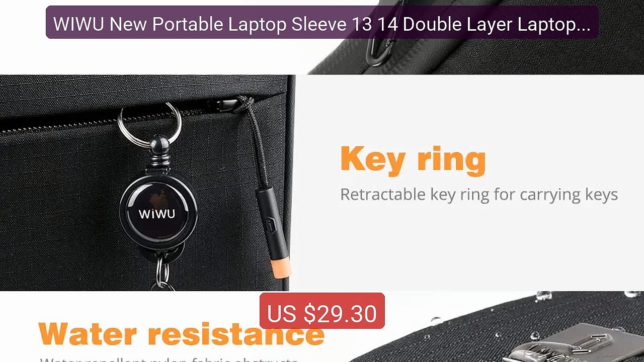 WIWU New Portable Laptop Sleeve 13 14 Double Layer Laptop B... -- Top Pick 2026 | Unbeatable Price!