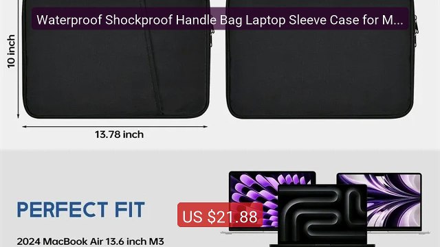 Waterproof Shockproof Handle Bag Laptop Sleeve Case for Macbo... Amazing Value 2026 | Must Have!