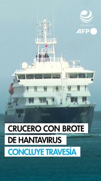 El crucero afectado por brote de hantavirus llega al final de su travesía