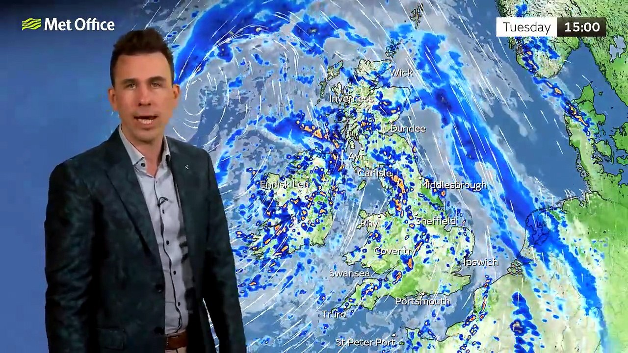 Met Office Monday Evening Weather Forecast 18/05/2026