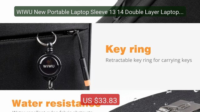 WIWU New Portable Laptop Sleeve 13 14 Double Layer Laptop Bag ... Hot Deal 2026 | Limited Offer!