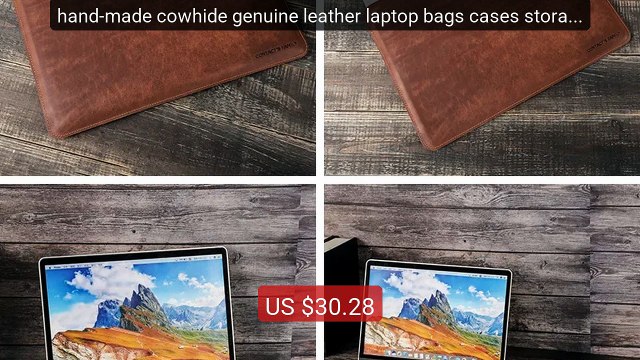hand-made cowhide genuine leather laptop bags cases storage or... Best Buy 2026 | Great Quality!