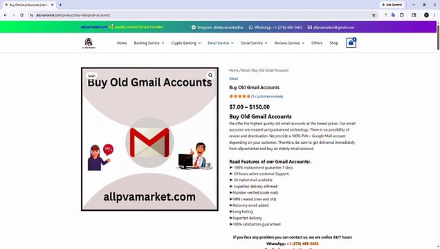 Buy Old Gmail Accounts In Bulk (PVA, Aged New & Cheap ...
