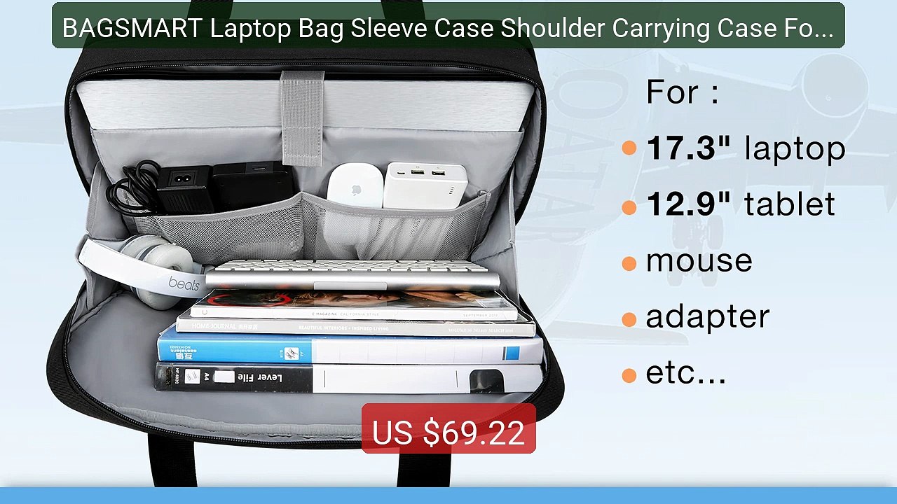 BAGSMART Laptop Bag Sleeve Case Shoulder Carrying Case For pro... -- Hot Deal 2026 | Limited Offer!