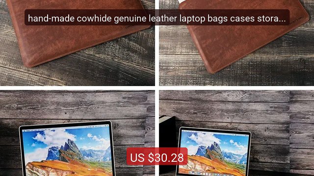 hand-made cowhide genuine leather laptop bags cases storage or... Hot Deal 2026 | Limited Offer!