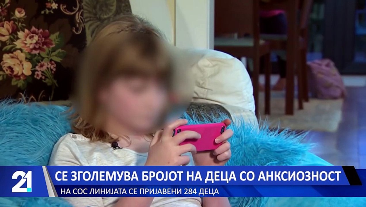 Се зголемува бројот на деца со анксиозност - на СОС линијата се пријавени 284 деца - TV21 (1080p, h264)
