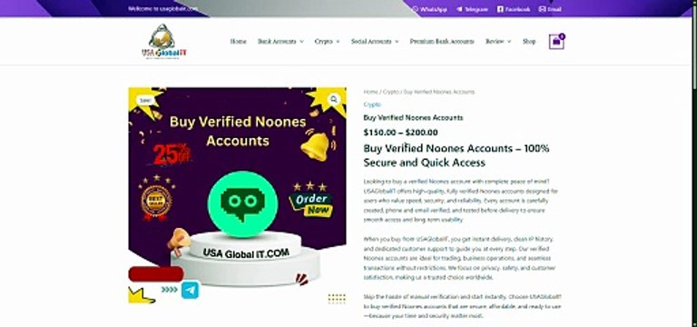 Instant Access Where Can I Buy Verified Noones Accounts ...