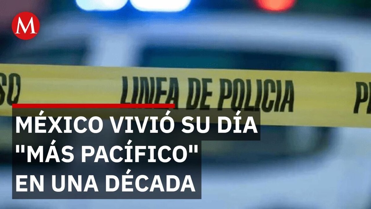 México registra el día menos violento en 10 años; hubo 29 homicidios
