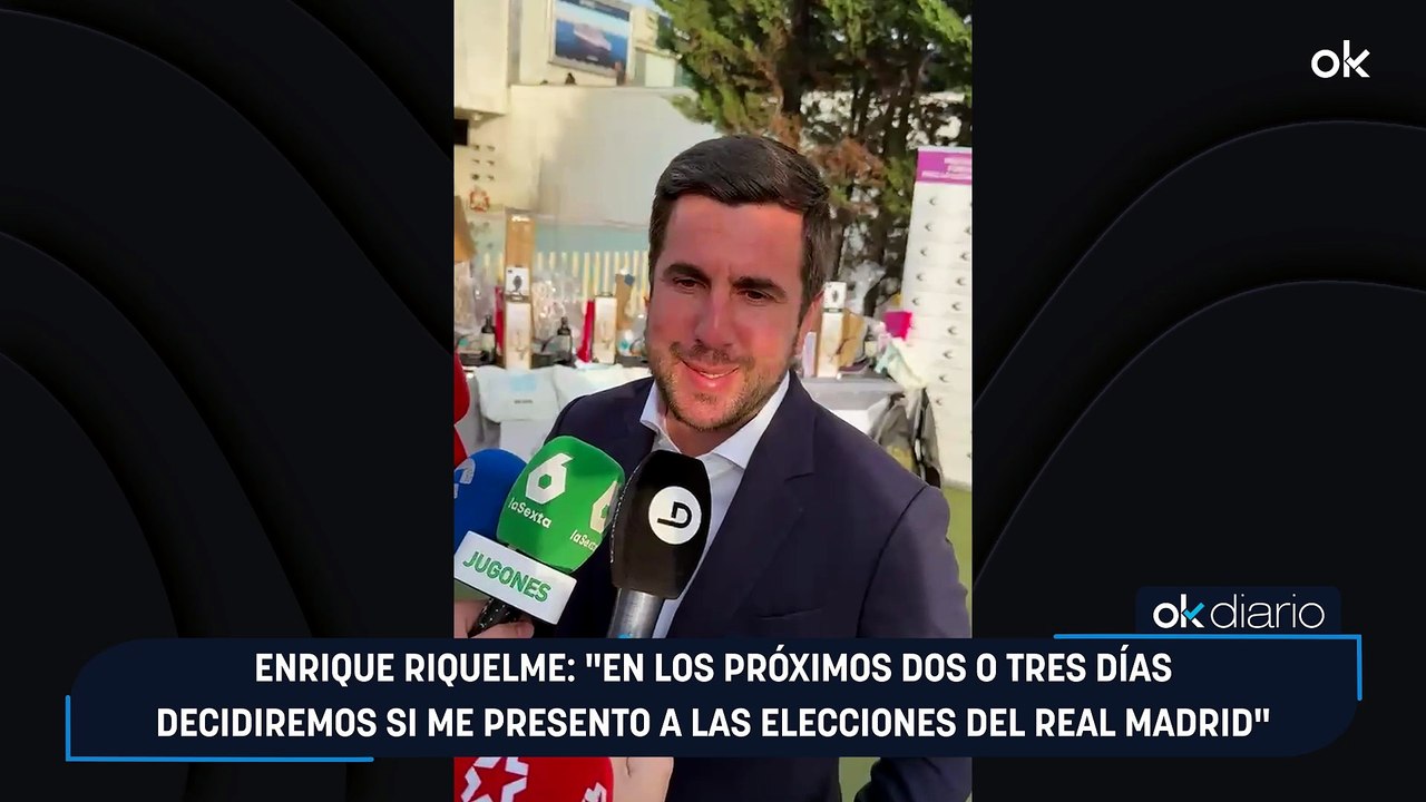 Enrique Riquelme: "En los próximos dos o tres días decidiremos si me presento a las elecciones del Real Madrid"