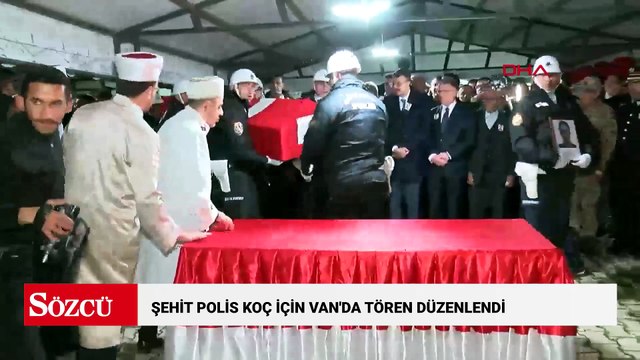 Şehit polis Koç için Van'da tören düzenlendi