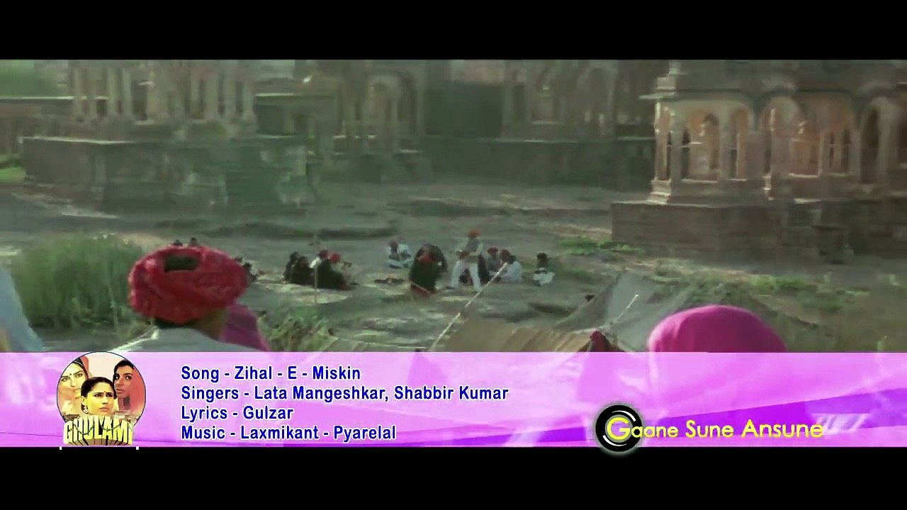 Zihaale - E- Miskin singer Lata Mangeshkar, Shabbir Kumar movie Ghulami 1985 starcast  Mithun Aanita raj