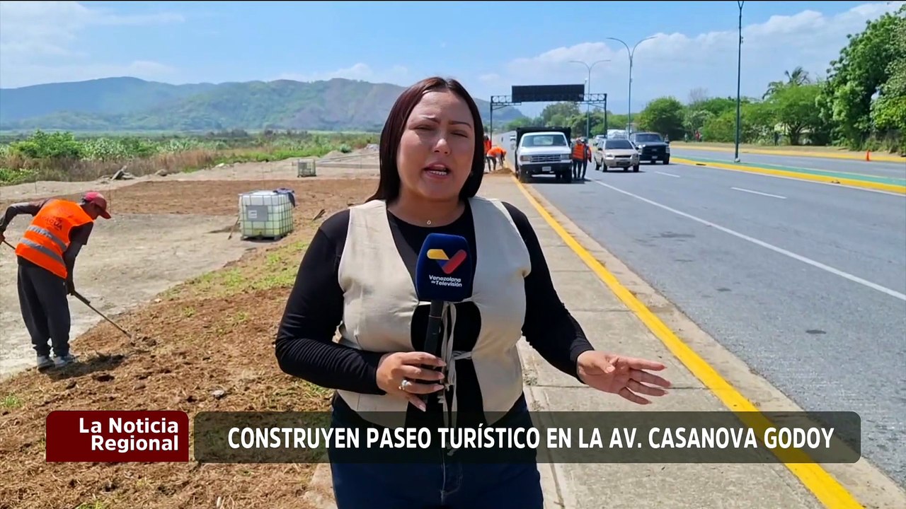 Avanza la construcción del paseo turístico de la avenida José Casanova Godoy de Maracay
