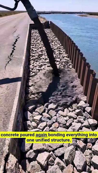 Three different road collapses—three professional repairs explained! 🚧🌊 #RoadRepair #Engineering